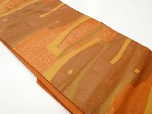 抽象幾何学模様織出し名古屋帯